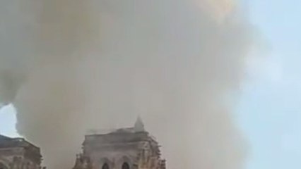 Vídeo del incendio de Notre Dame en París