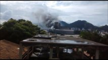 Incêndio causa muita fumaça e chama atenção de internauta em Vila Velha