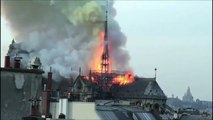 Impressionnant incendie à la cathédrale Notre Dame de Paris