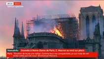 Violent incendie en cours sur le toit de la Cathédrale Notre Dame de Paris - La flèche s'est effondrée un peu avant 20h