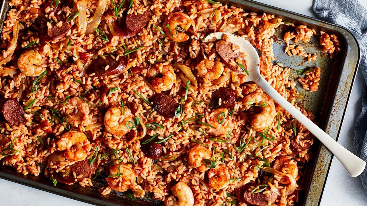 How to Make Sheet-Pan Jambalaya