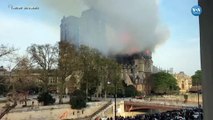 Notre Dame Katedrali Alevler Altında
