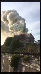L'incendie de la cathédrale Notre Dame de Paris filmé en multi-angles