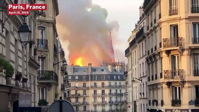 Notre Dame Cathedral Spire Collapses In Massive Fire