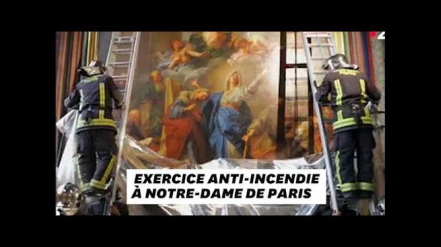 Quand les pompiers simulaient un incendie à Notre-Dame de Paris