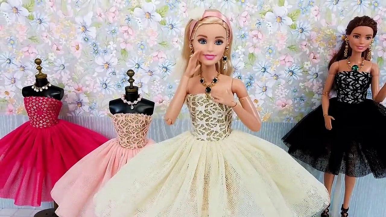 Frozen Elsa Anna Barbie Dress & Doll DressバービードールドレスBoneca Roupas e Vestido de Barbie Bebek Elbisesi