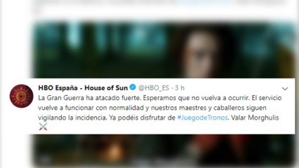 HBO España restablece su servicio tras una caída global