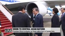 President Moon embarks on three-nation tour of Central Asia