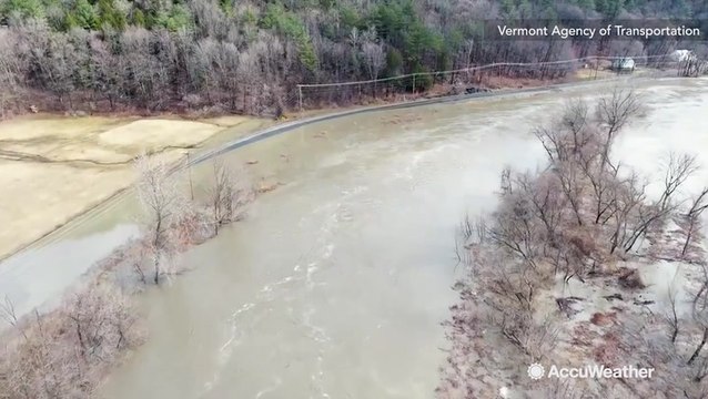 Flooded rivers shut down roads