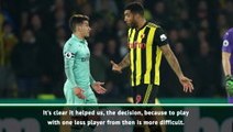 Emery and Gracia react to Deeney's red card