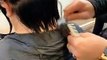 How to cut Layered Bob Haircut  with Razor - Pixie Long Cut
