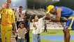 MS Dhoni Daughter ZIVA DHONI Playing On Field | KKR VS CSK | IPL 2019