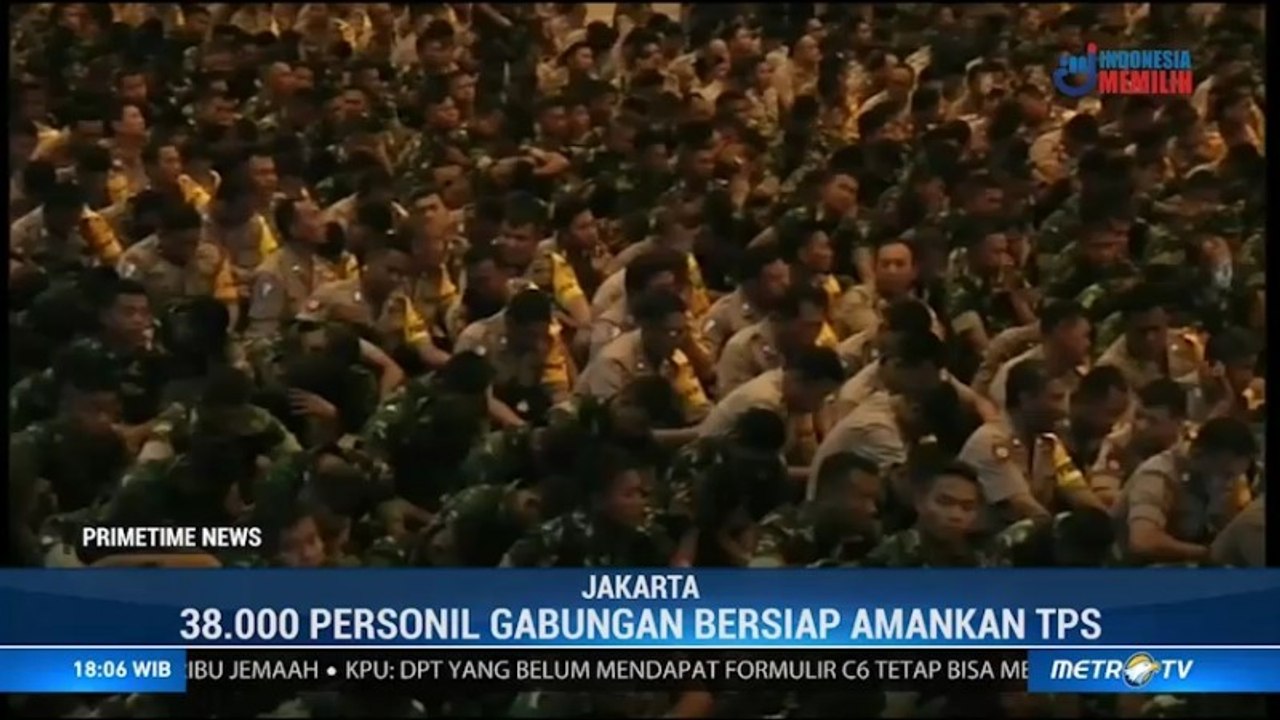 38 ribu Aparat Keamanan Jaga Keamanan <i>Coblosan</i> Pemilu 2019 di Jakarta