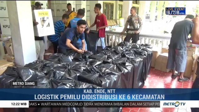 KPU Distribusikan Logistik Pemilu ke Daerah Pedalaman