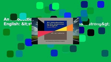 An Introduction to the Grammar of English: Revised edition