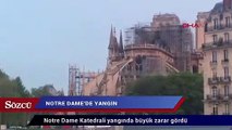 Notre Dame Katedrali yangında büyük zarar gördü