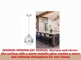 ShengQing Modern Mini Globe Pendant Light in Polished Chrome Finish with Hand Blown Clear