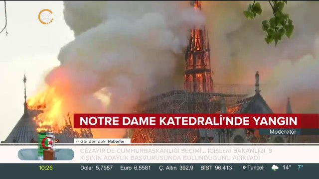 Notre Dame Katedrali yandı