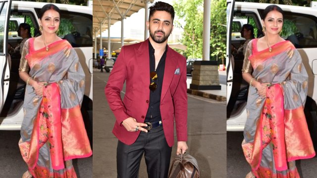 Shrenu Parikh looks perfect in Kanjivaram Sarees at Airport for Ek Bhram Sarvagun Sampanna |Boldsky