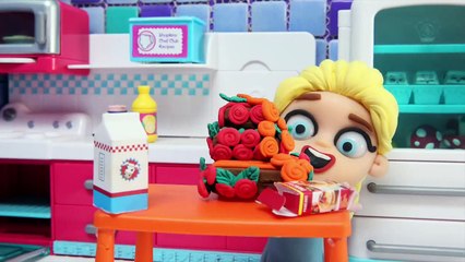 BABY HULK NEW FIREMAN  Frozen Elsa Play Doh Cartoons For Kids & Stop Motion Videos