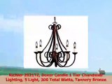 Kichler 2021TZ Dover Candle 1 Tier Chandelier Lighting 5 Light 300 Total Watts Tannery