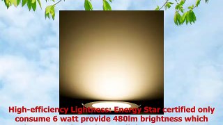 ECOWHO LED Ceiling Lights Dimmable UltraThin Round Recessed Panel Lights in 4 Inches 6W