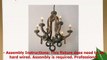 Rustic Cottage Chic Sculpted Wooden 6Light Chandelier Ceiling Light Fixture with Candle