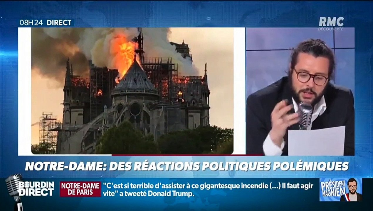 Spéciale Notre Dame - Jean-Jacques Bourdin: "Lydia Guirous c'est une imbécile. (...) Il faut être complètement imbécile pour balancer un tweet qui explique qu'il faut aller chercher des Canadairs" - VIDEO