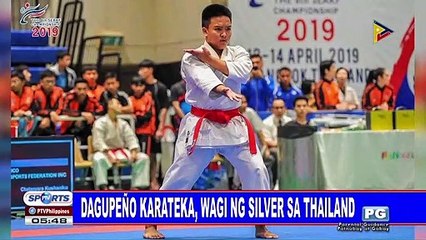 Dagupeño karateka, wagi ng silver sa Thailand