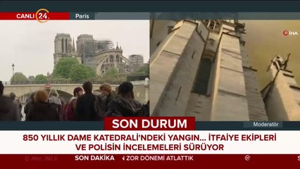 850 yıllık Notre Dame Katedrali'ndeki yangın...