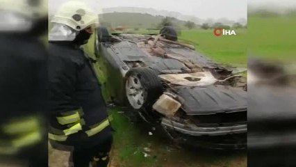 Otomobil Şarampole Uçtu: 1 Yaralı