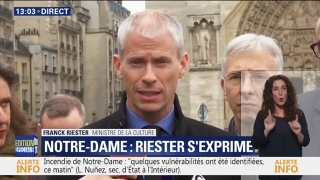 Notre-Dame: Franck Riester assure que les œuvres les plus précieuses ont été mises en sécurité à l'Hôtel de Ville de Paris dès hier soir