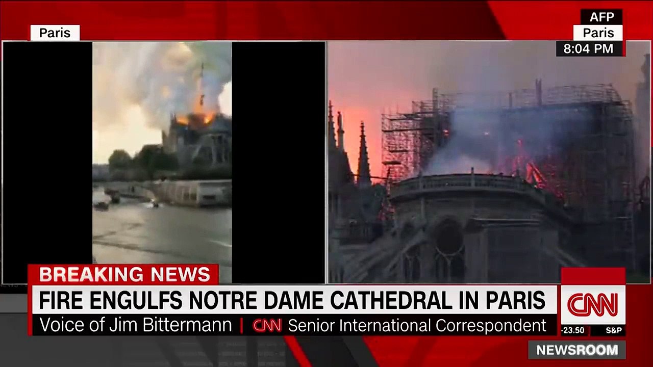 Fire engulfs Notre Dame cathedral in Paris