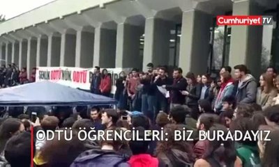 ODTÜ'de yüzlerce öğrenci Rektörlük önünde buluştu