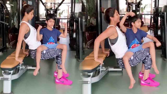 Shilpa Shetty's workout with son Viaan Raj Kundra; Watch Video | FilmiBeat