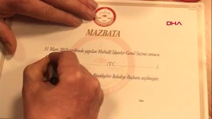 Ekrem İmamoğlu'nun Mazbatası