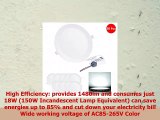 Yescom 18W 8 LED Recessed Panel Ceiling Light Ultrathin 1480LM Cool White 150W Equivalent