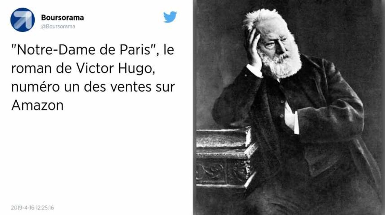 Incendie de Notre-Dame de Paris. Le roman de Victor Hugo numéro un des ventes sur Amazon