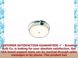 Frosted Glass Chrome Flush Mount Ceiling Light  Home Lighting  12 Diameter Bright White