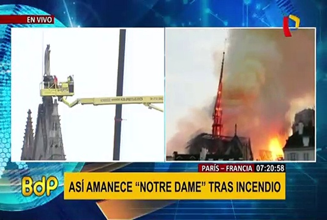 París: así amanece Notre Dame tras incendio en catedral