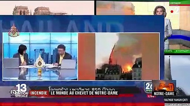 Incendie de Notre-Dame de Paris : des messages de soutien arrivent du monde entier