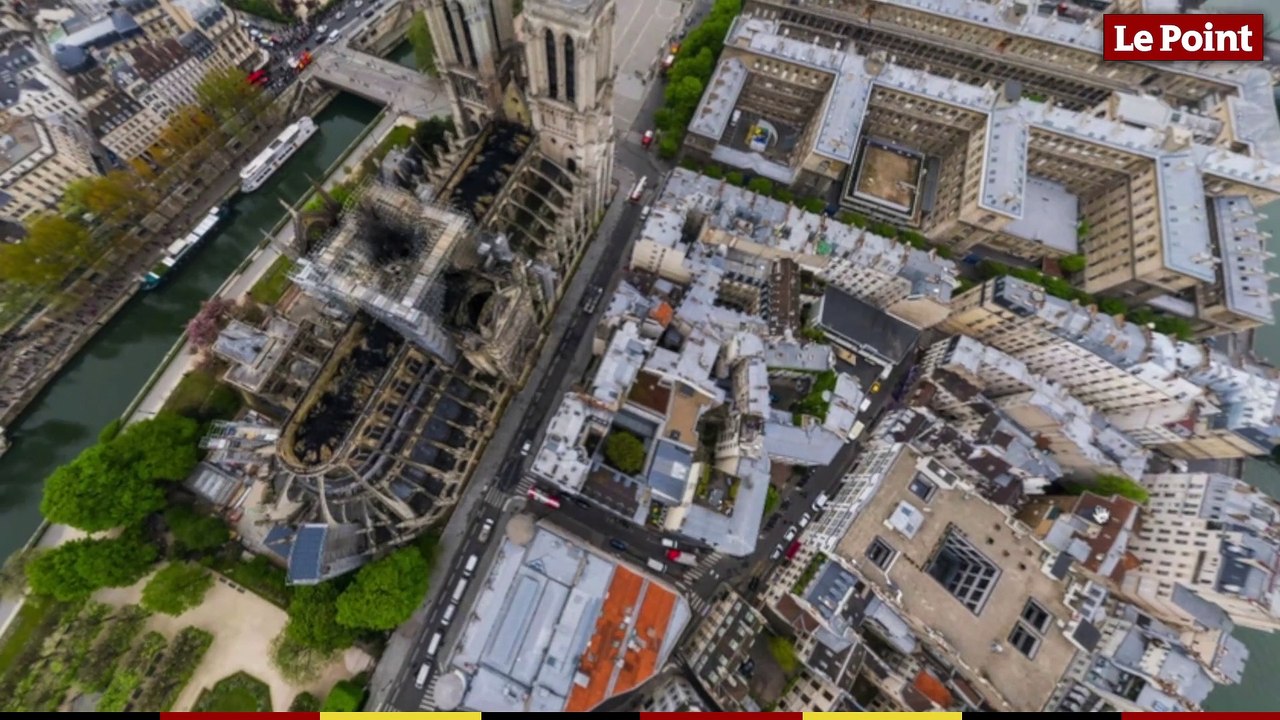 Notre-Dame de Paris : des images vues du ciel après l'incendie