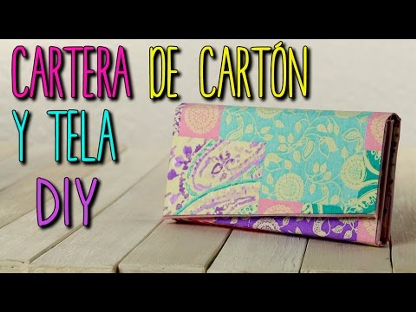 Cartera de Carton y Tela Monedero Estilo Vintage DIY Cartonaje Catwalk
