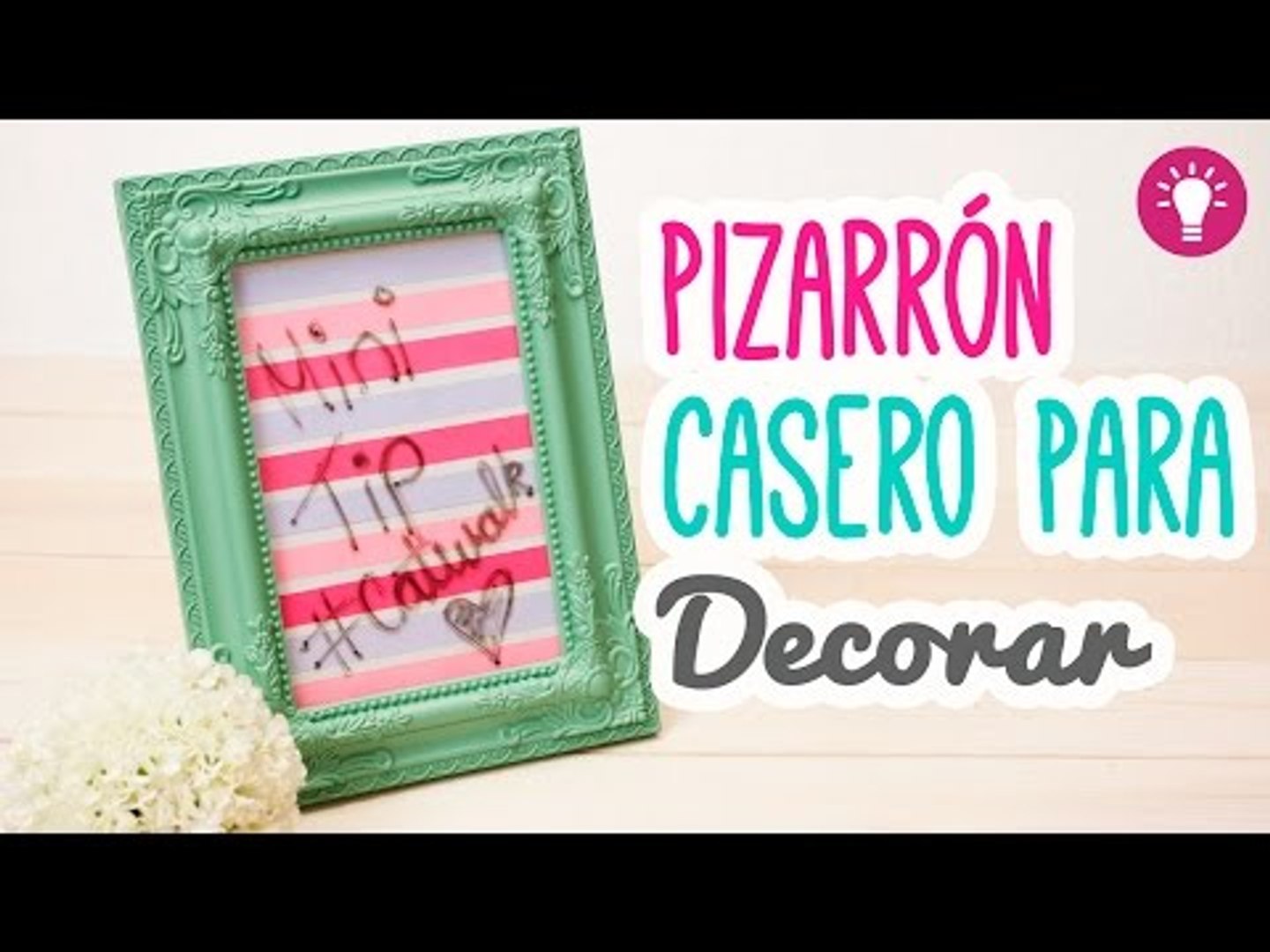 Cómo hacer un Pizarron Casero?| Decora y Organiza tu Escritorio| Mini  Tip#81| Catwalk - Vídeo Dailymotion