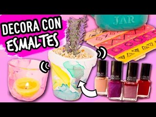 4 MANUALIDADES FACILES Y SENCILLAS para DECORAR tu Cuarto DECORA CON ESMALTES ✂ Catwalk