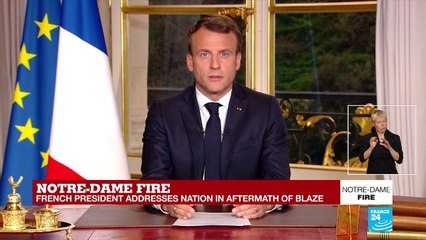 Emmanuel Macron: "We will rebuild Notre-Dame, and I want it to rebuilt in five years"