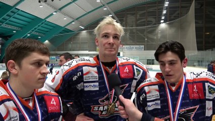 Hockey sur glace interviews de la relève des Sangliers Arvernes 2019-04-13