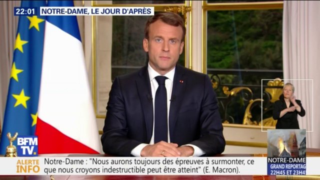 GRAND ANGLE - Notre-Dame de Paris: au lendemain de l'incendie, la nouvelle promesse d'Emmanuel Macron