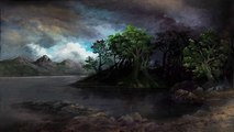 beautiful riverside scenery painting acrylic painting tutorial / The beauty of the beauty is erased