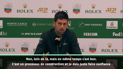 Monte-Carlo - Djokovic :"Pas mon meilleur niveau"